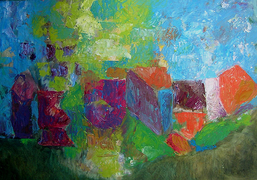 expressionistisch abstract schilderij