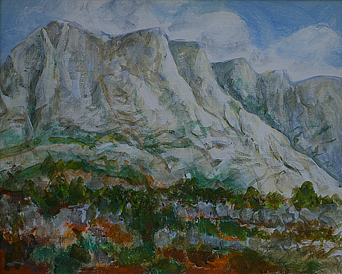 montagne sainte victoire de berg van Cézanne