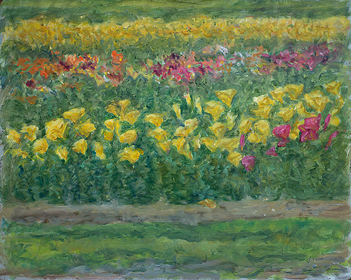 lelies in het veld schilderij