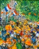kunstkaart koningsdag aan de grachten van Amsterdam